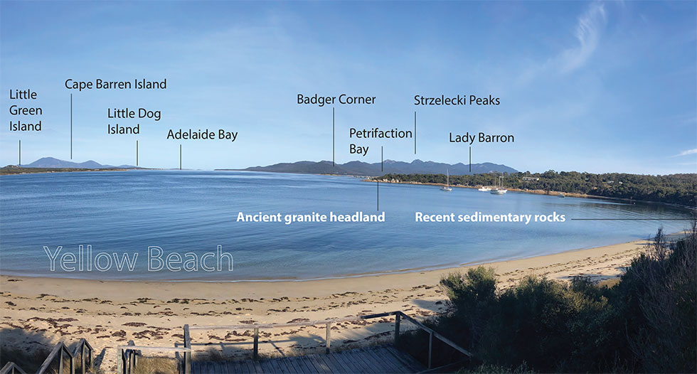 yellow beach panorama